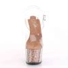 Pleaser - ADORE708G Sandale à bride à la cheville, Pole dance chaussures - Chaussures de pole dance - Champagne/Transparent Product image
